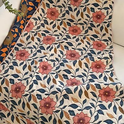 Tavira Floral Leaf Bomull Badhandduk