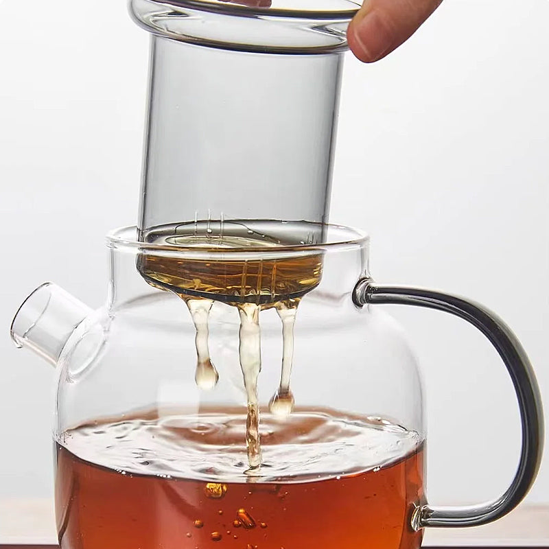 Modern glas teapot med infuser – 680ml borosilicate tea maker