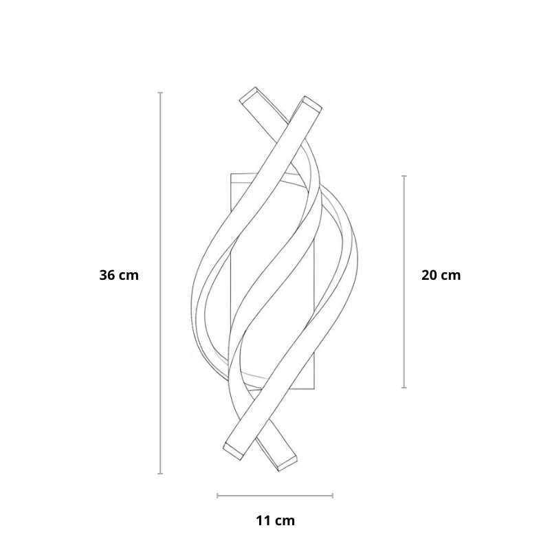Carvallo Modern vägglampa | Ljus uppåt & nedåt | Trådlös & Elegant | LED Aluminium