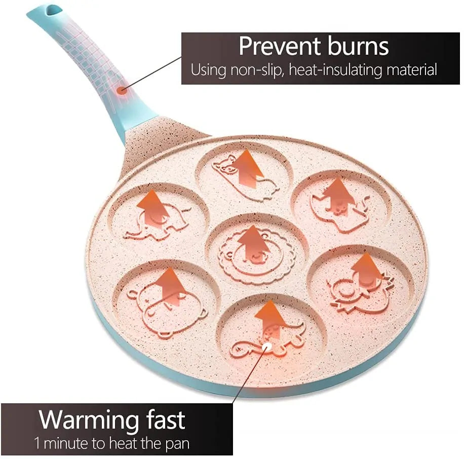 Frukoststekt panna för barn – Roliga pannkaks- och stekt äggformer