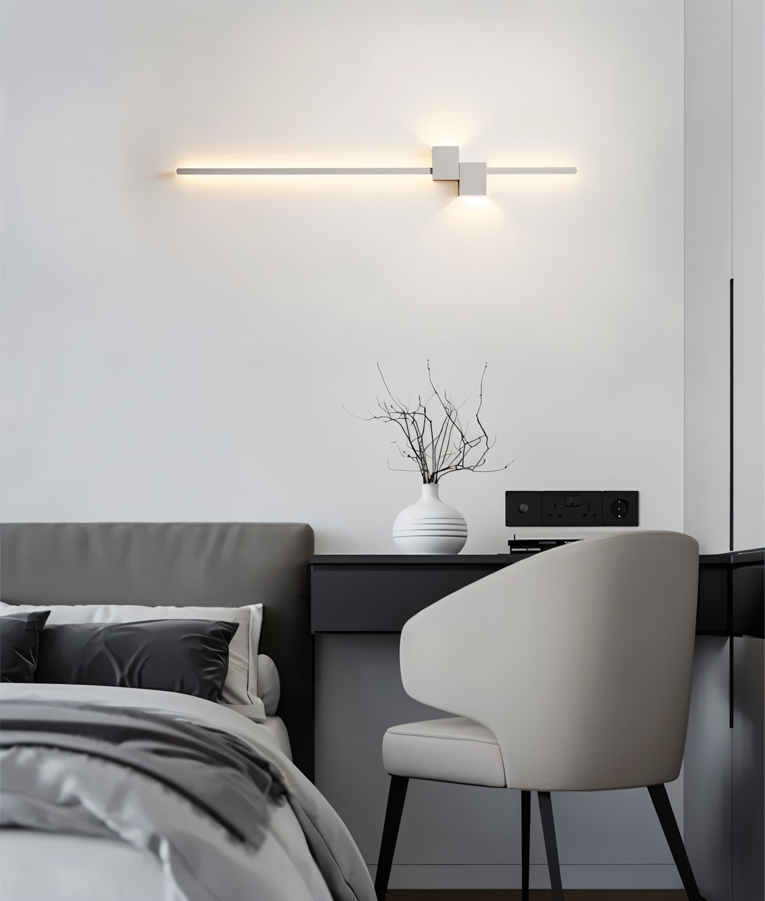 The Line Vägglampa – Elegant Minimalistisk Belysning för Moderna Rum