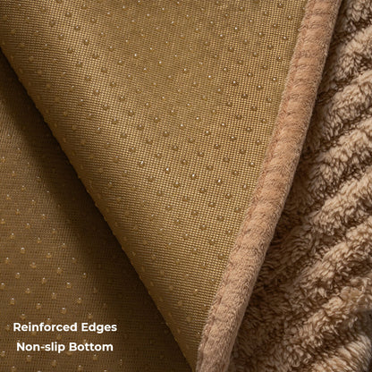 Tjockad Plush Herringbone Icke-glidande Sofföverdrag för Komfort