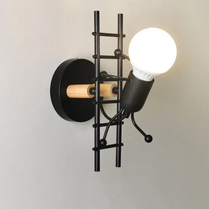 RobotGlow - Kreativ Robot Vägglampa i Industriell Stil