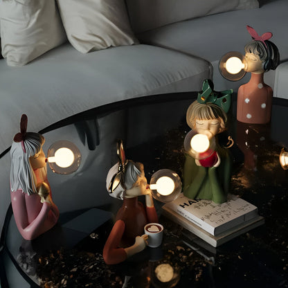 Alunora | Skulptural LED-bordlampa med stämningsljus &amp; USB-drift