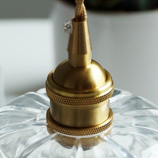 Vintage Floral Glass Pendant Light | Retro Elegance | Warm Glow | Justerbar Hängande | Brick by Brick