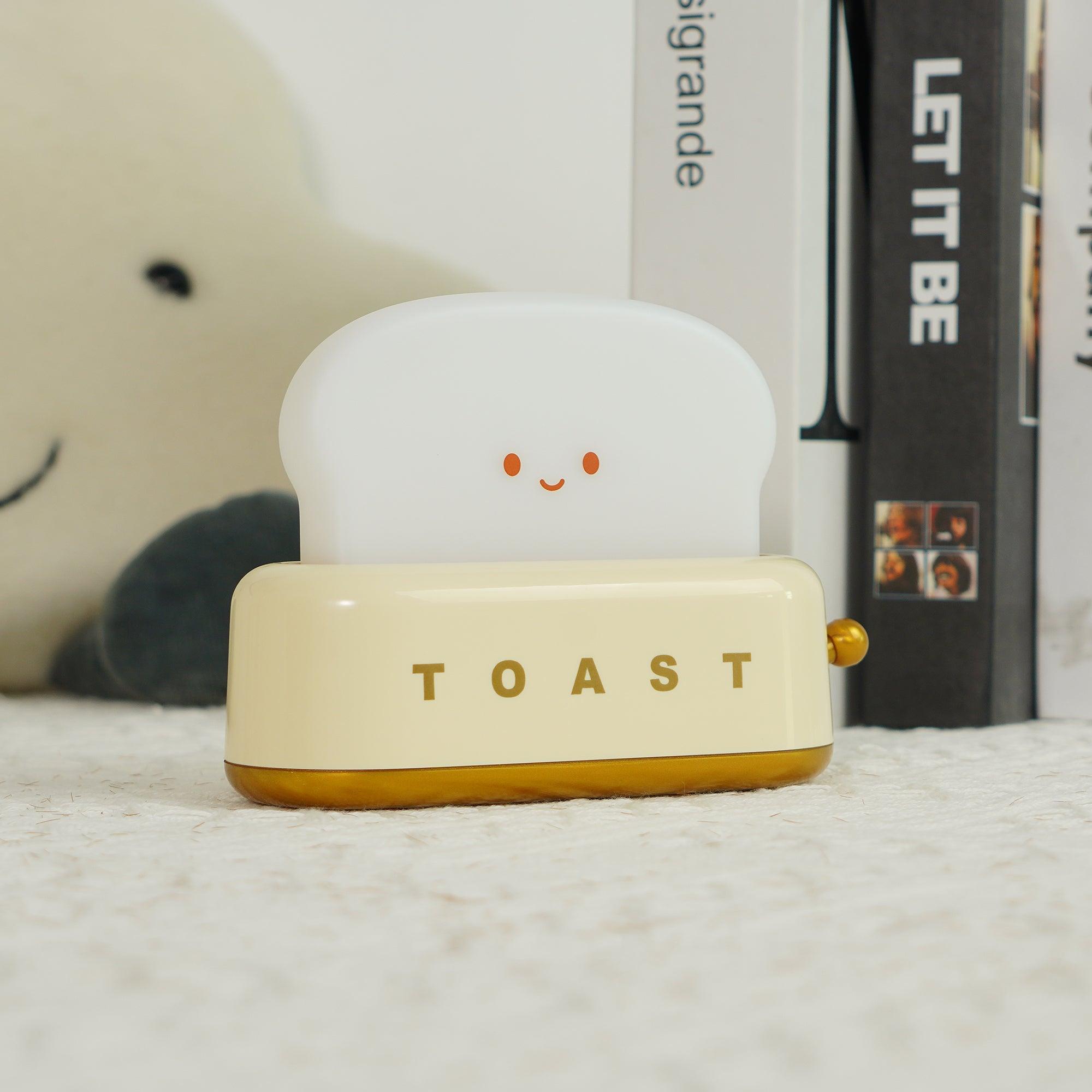 GlowToast Lampa – Bärbar Bröd-Toast Cartoon LED Nattlampa