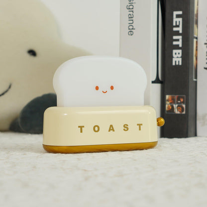 GlowToast Lampa – Bärbar Bröd-Toast Cartoon LED Nattlampa
