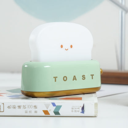GlowToast Lampa – Bärbar Bröd-Toast Cartoon LED Nattlampa
