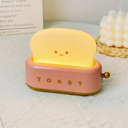 GlowToast Lampa – Bärbar Bröd-Toast Cartoon LED Nattlampa