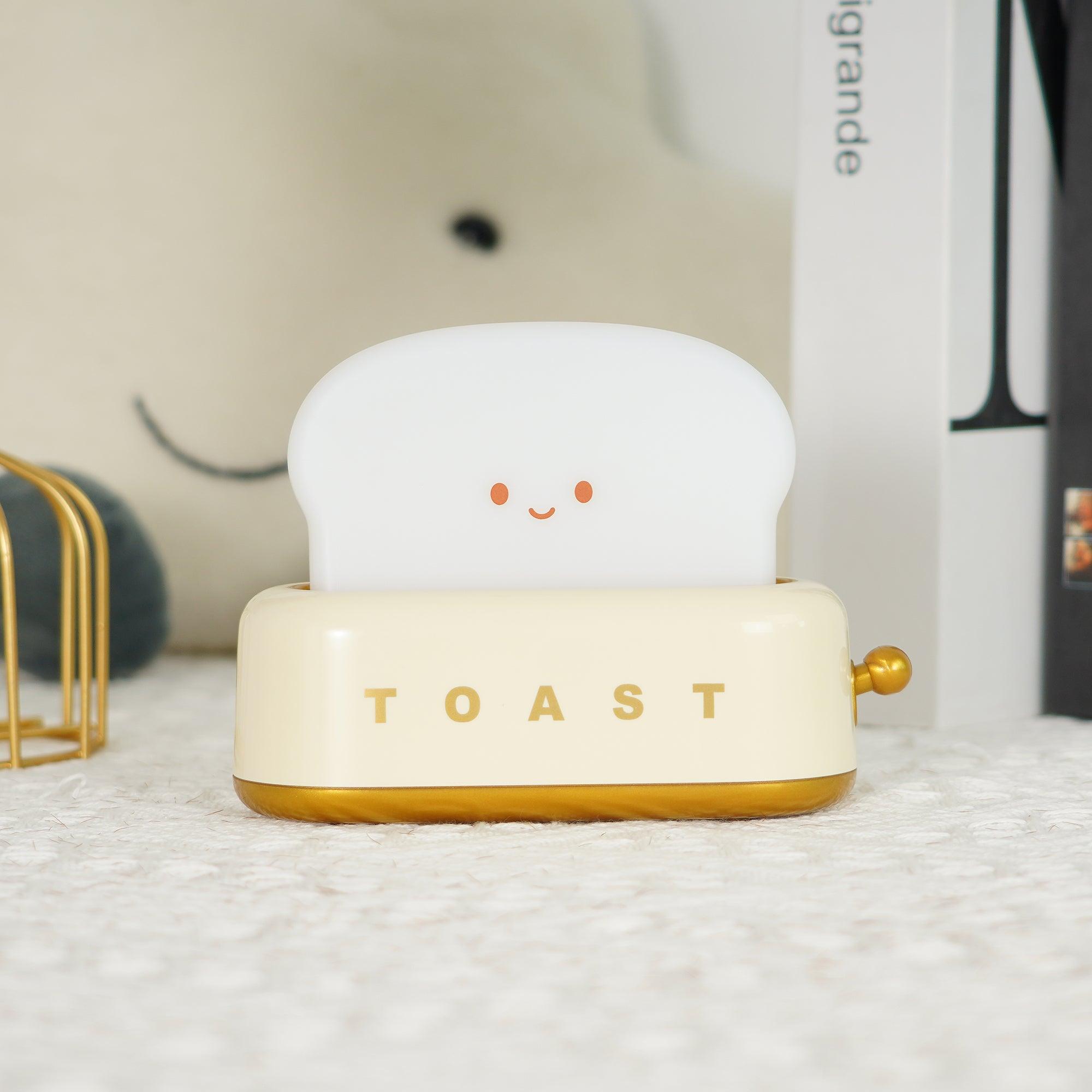 GlowToast Lampa – Bärbar Bröd-Toast Cartoon LED Nattlampa