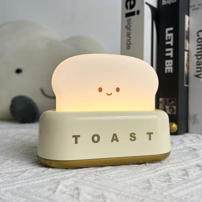 GlowToast Lampa – Bärbar Bröd-Toast Cartoon LED Nattlampa