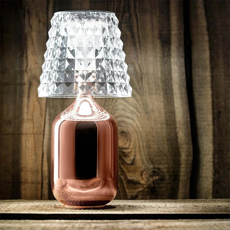 LumiBrill - Dekorativ LED Bordslykta i Kristalllook