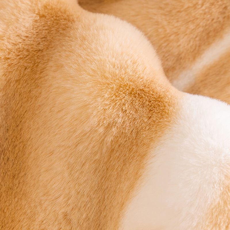 Trendig Vacker Gradient Färg Rand Plush Sofföverdrag