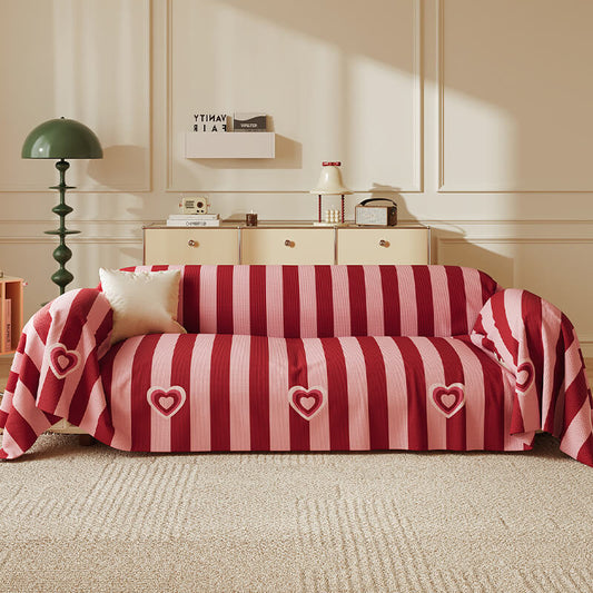 Trendiga Randiga Chenille Andetags Sofa Skydd Sofföverdrag