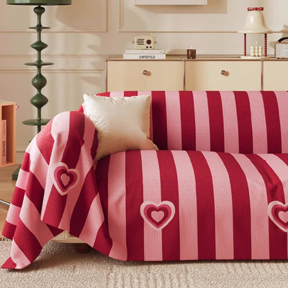 Trendiga Randiga Chenille Andetags Sofa Skydd Sofföverdrag