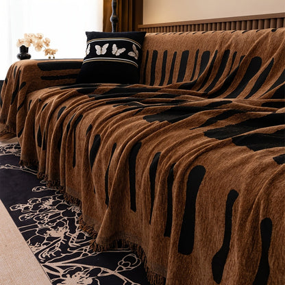 Tribal Geometrisk Chenille Sofföverdrag