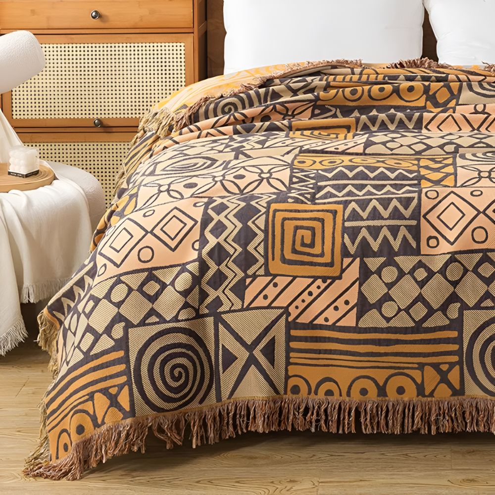 Tribal Patchwork Vändbar Toffel Bomullsfilé