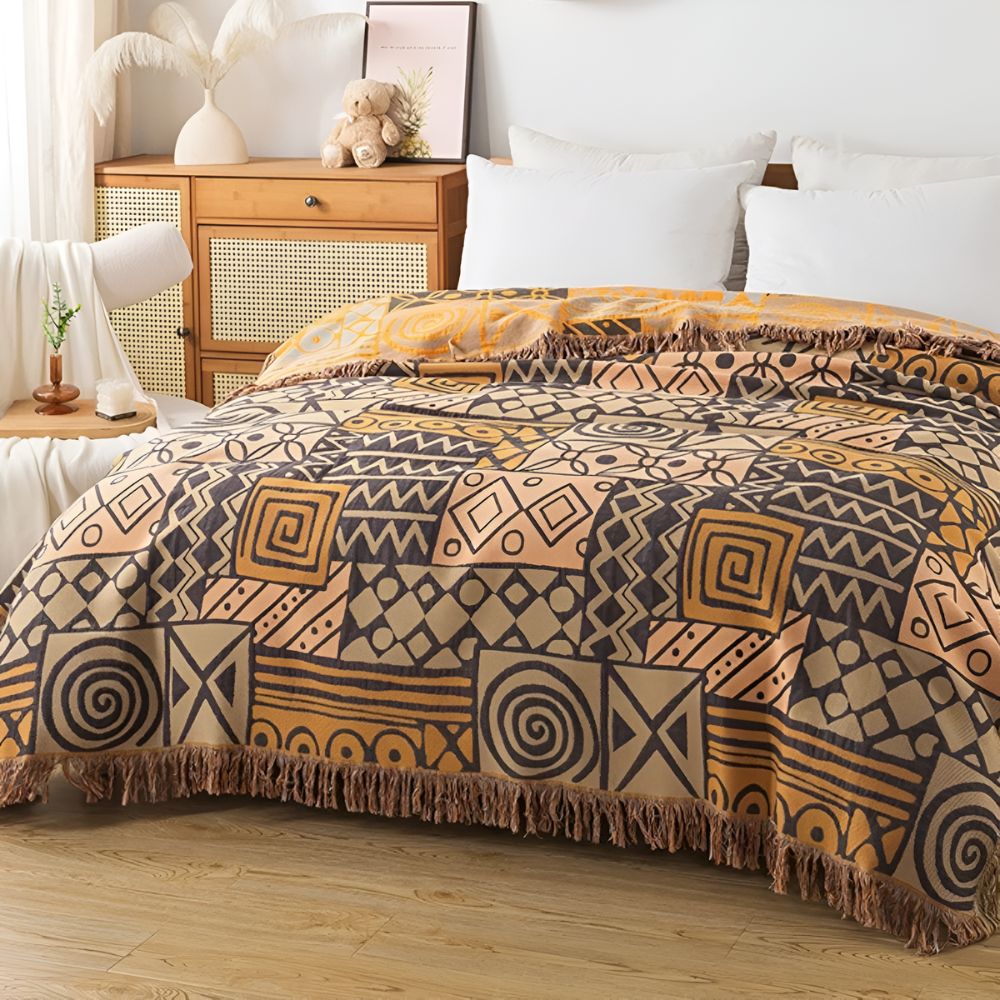 Tribal Patchwork Vändbar Toffel Bomullsfilé