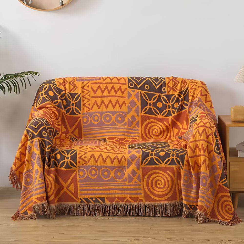 Tribal Patchwork Vändbar Toffel Bomullsfilé