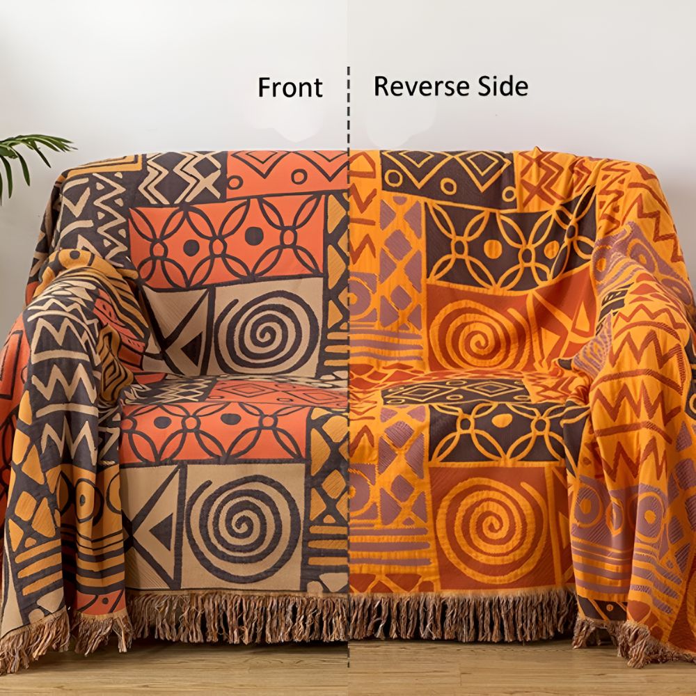 Tribal Patchwork Vändbar Toffel Bomullsfilé