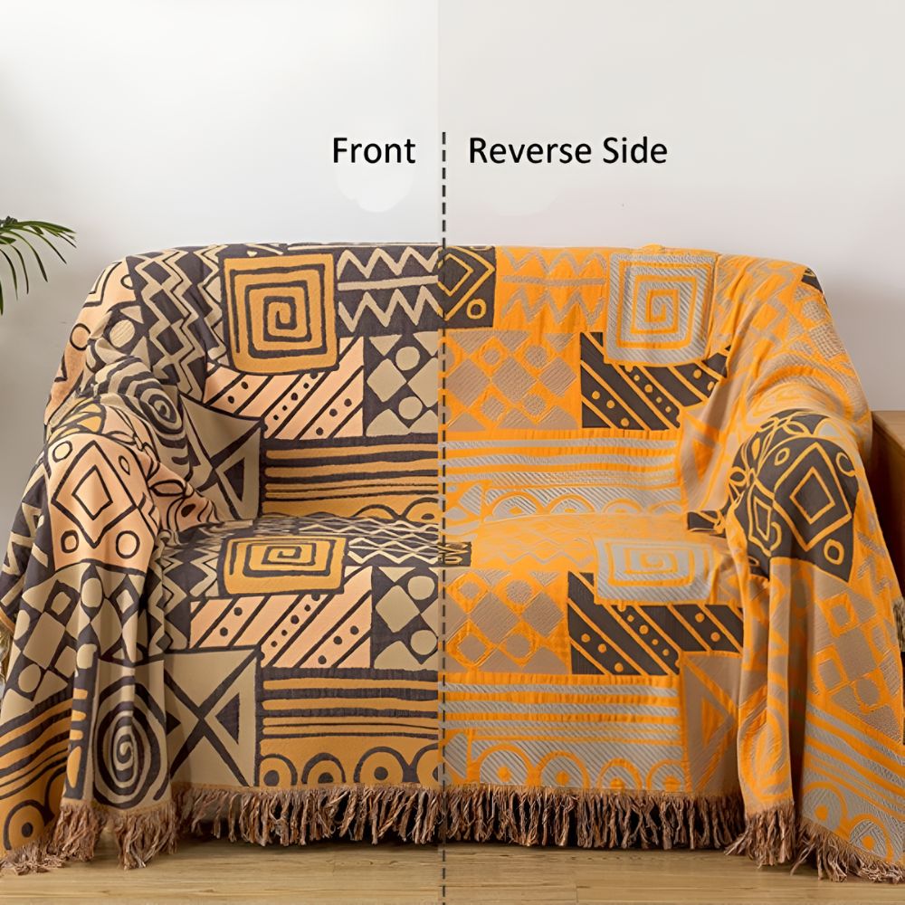Tribal Patchwork Vändbar Toffel Bomullsfilé