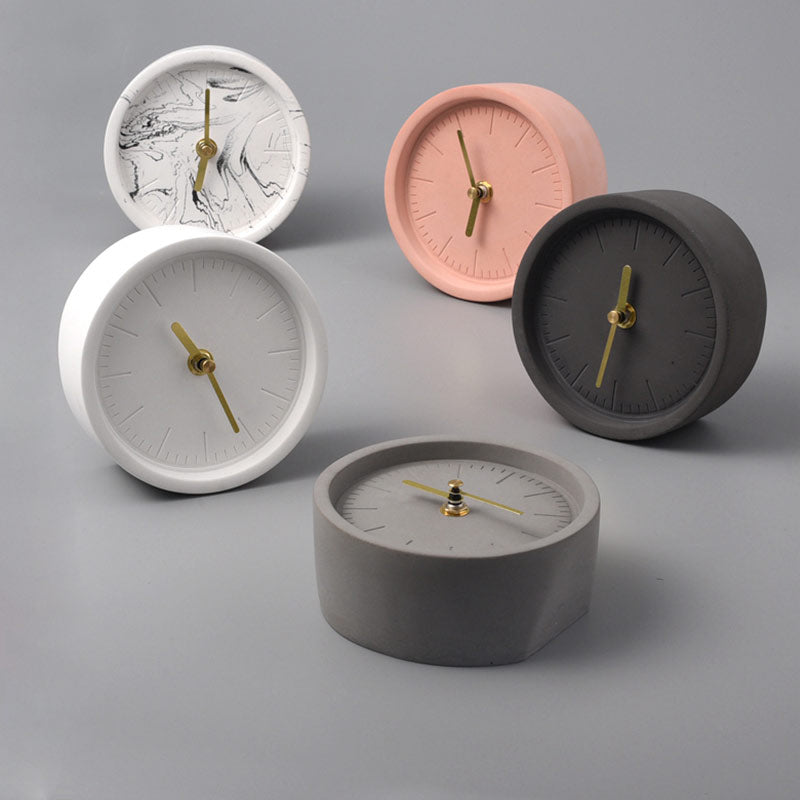Lyxig cementväggklocka med minimalistisk design