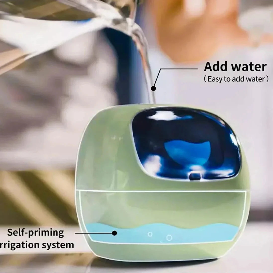 Rayvia Smart Blomkruka med AI-sensorer – Interaktiv Krukväxt för Enkel Växtskötsel