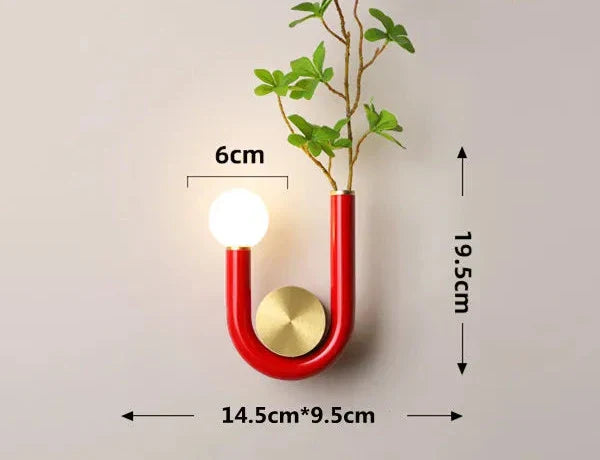 PinkLume – Modern U-formad LED Vägglampa för Sovrum &amp; Barnrum