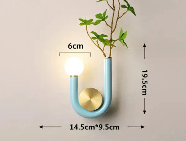 PinkLume – Modern U-formad LED Vägglampa för Sovrum & Barnrum