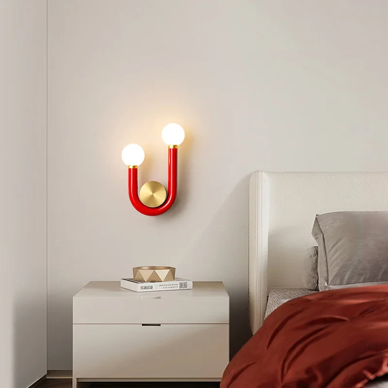 PinkLume – Modern U-formad LED Vägglampa för Sovrum &amp; Barnrum