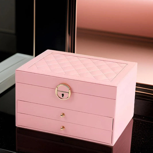 Lyxig flerlagers smyckeslåda – Stilren och hållbar organiserare