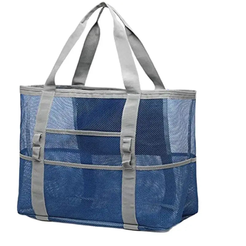 Carvallo strandväska med 8 fack | Vattentålig & andningsbar | För handdukar, leksaker, badartiklar & mer – 70×45×18 cm