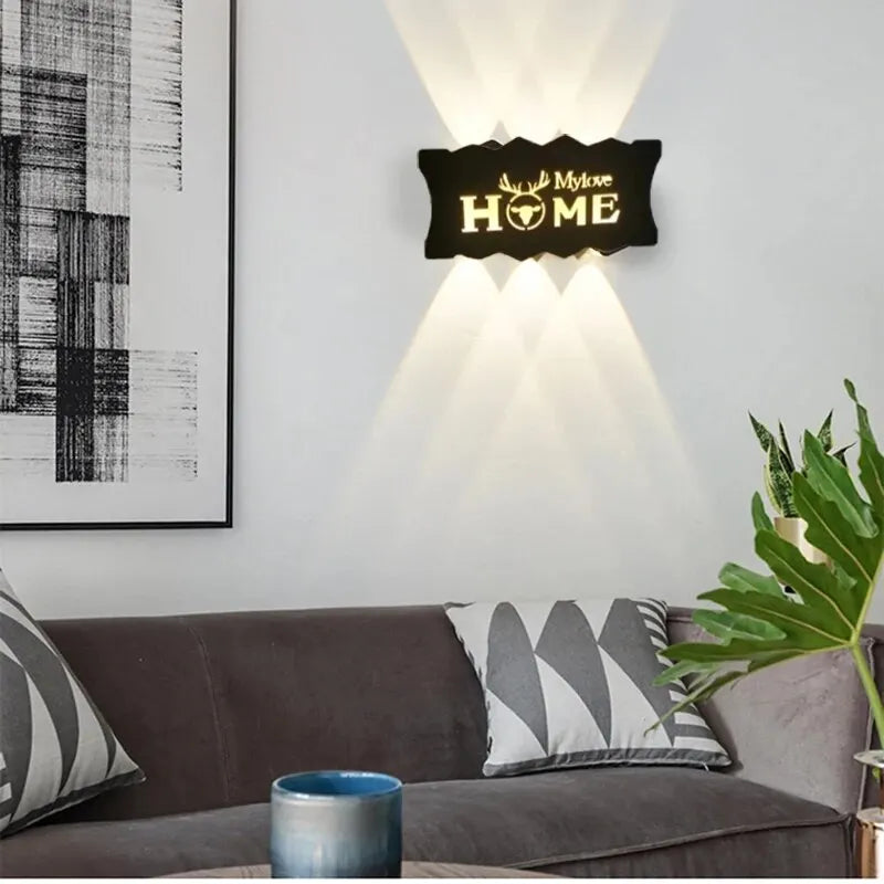 LetterLume – Personlig LED Vägglampa med Buchstäver för Vardagsrum & Sovrum