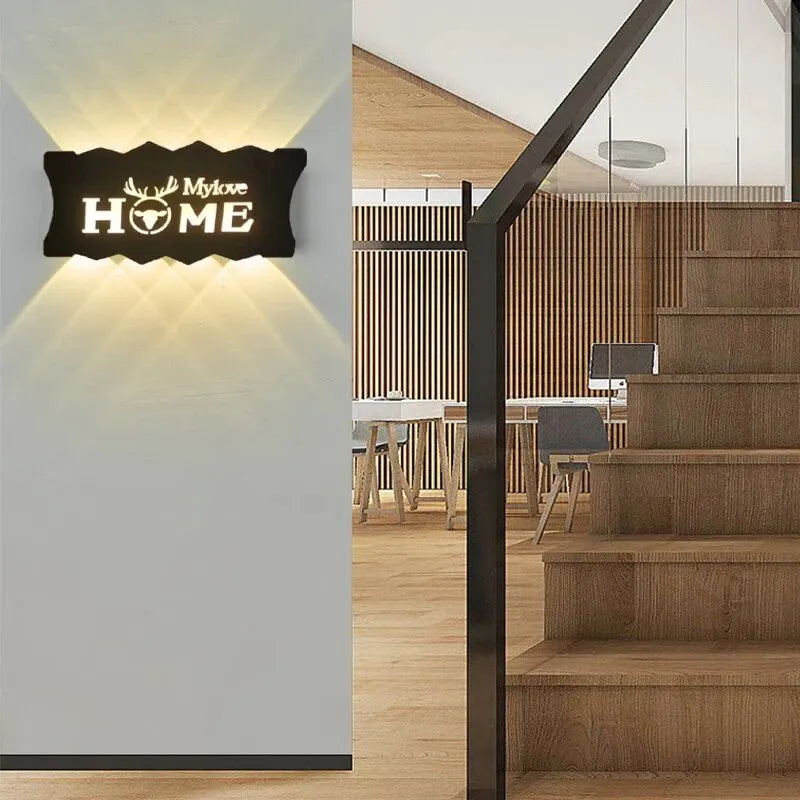 LetterLume – Personlig LED Vägglampa med Buchstäver för Vardagsrum & Sovrum