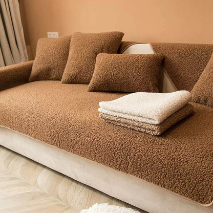 Ultrasoft Teddy Fleece Varm Icke-Glidande Sofföverdrag 90x160 cm
