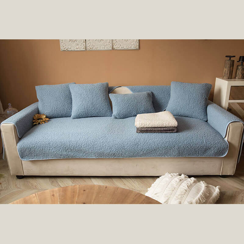 Ultrasoft Teddy Fleece Varm Icke-Glidande Sofföverdrag 90x160 cm
