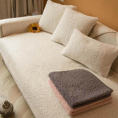 Ultrasoft Teddy Fleece Varm Icke-Glidande Sofföverdrag 90x160 cm