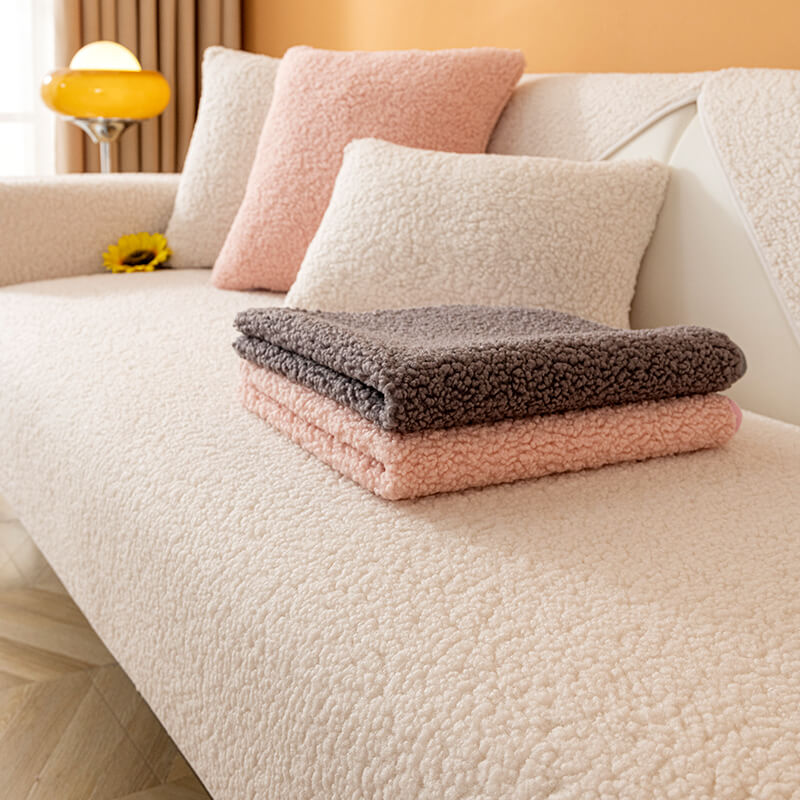 Ultrasoft Teddy Fleece Varm Icke-Glidande Sofföverdrag 90x160 cm