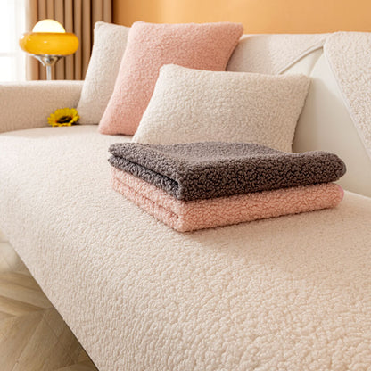 Ultrasoft Teddy Fleece Varm Icke-Glidande Sofföverdrag 90x160 cm
