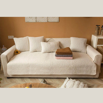 Ultrasoft Teddy Fleece Varm Icke-Glidande Sofföverdrag 90x160 cm