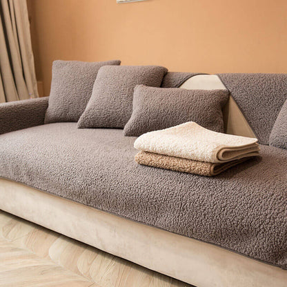 Ultrasoft Teddy Fleece Varm Icke-Glidande Sofföverdrag 90x160 cm