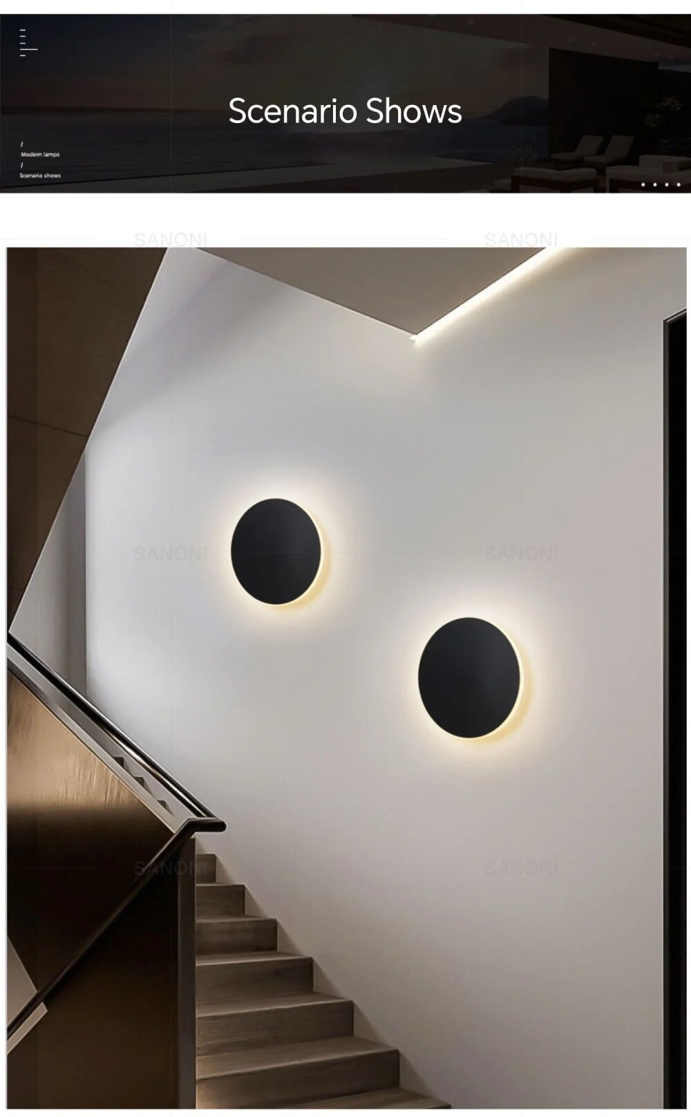 SleekGlow - Modern Rund LED Vägglampa