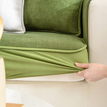 Universell Stretch Chenille Herringbone Sofa Dekke Beskyttelse