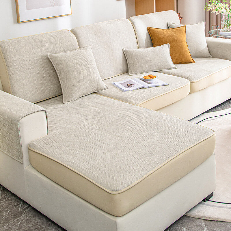 Universell Stretch Chenille Herringbone Sofa Dekke Beskyttelse