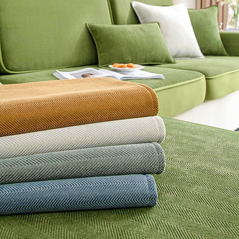Universell Stretch Chenille Herringbone Sofa Dekke Beskyttelse