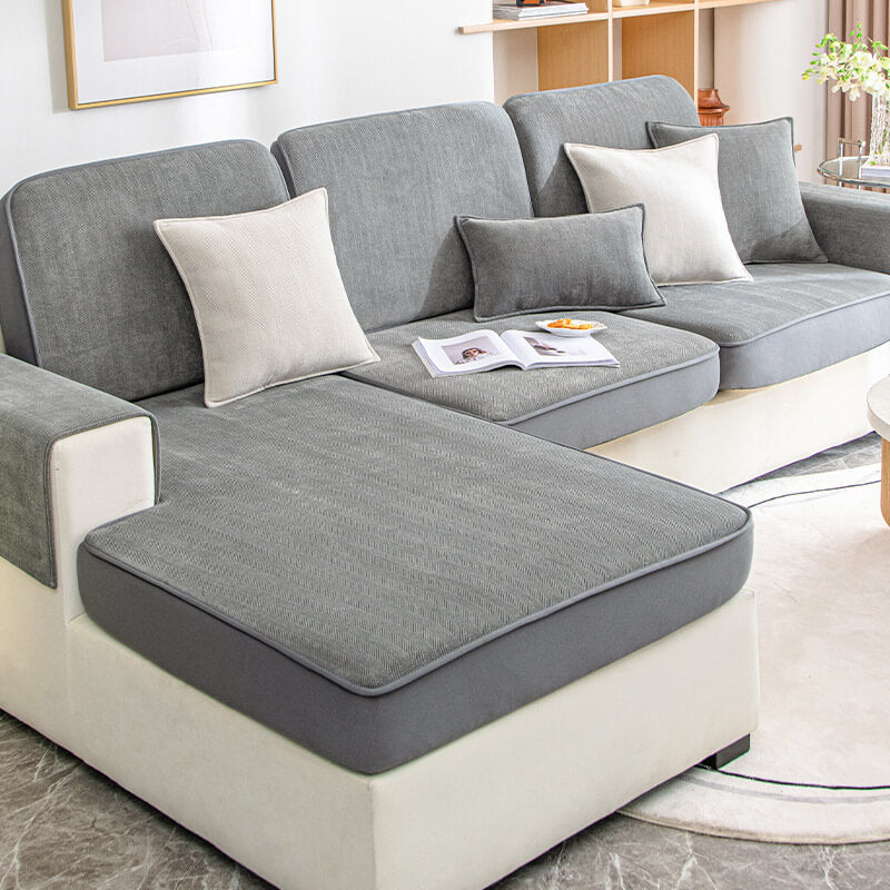 Universell Stretch Chenille Herringbone Sofa Dekke Beskyttelse