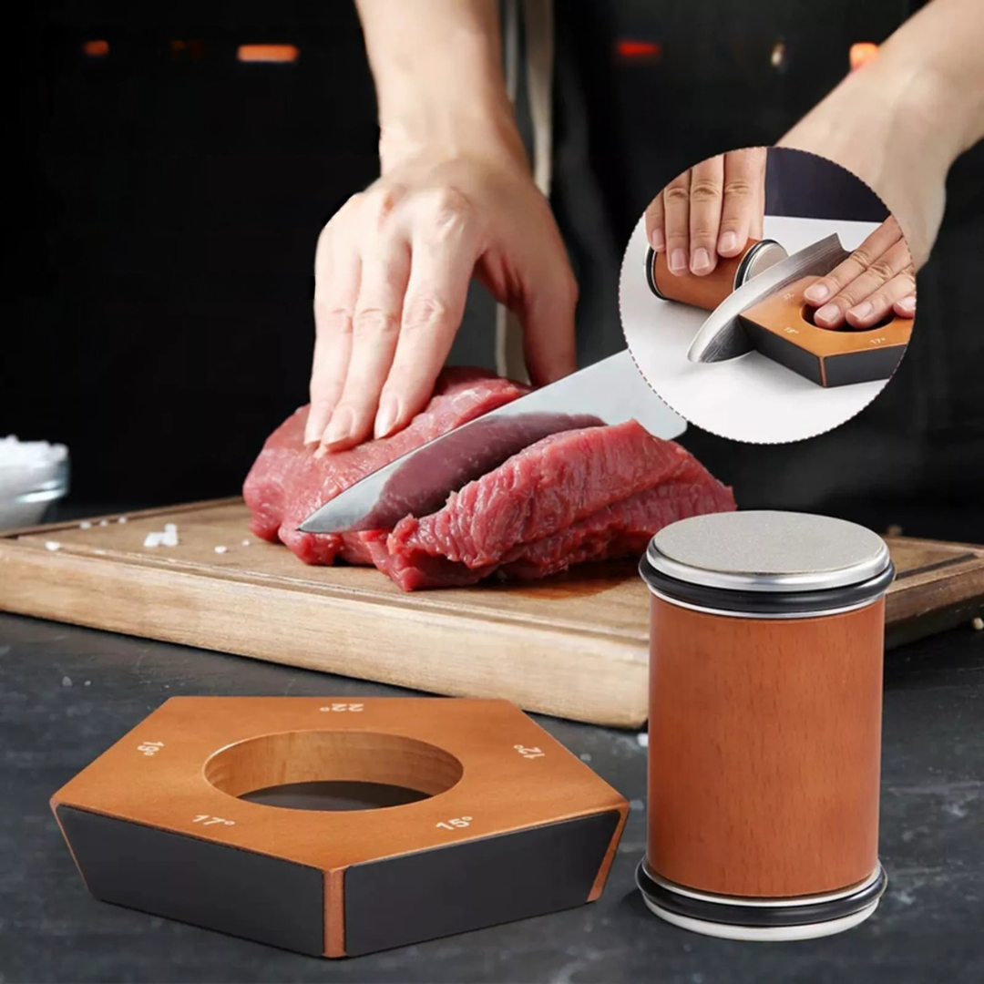 Knivslipningskit med magnetisk träbas