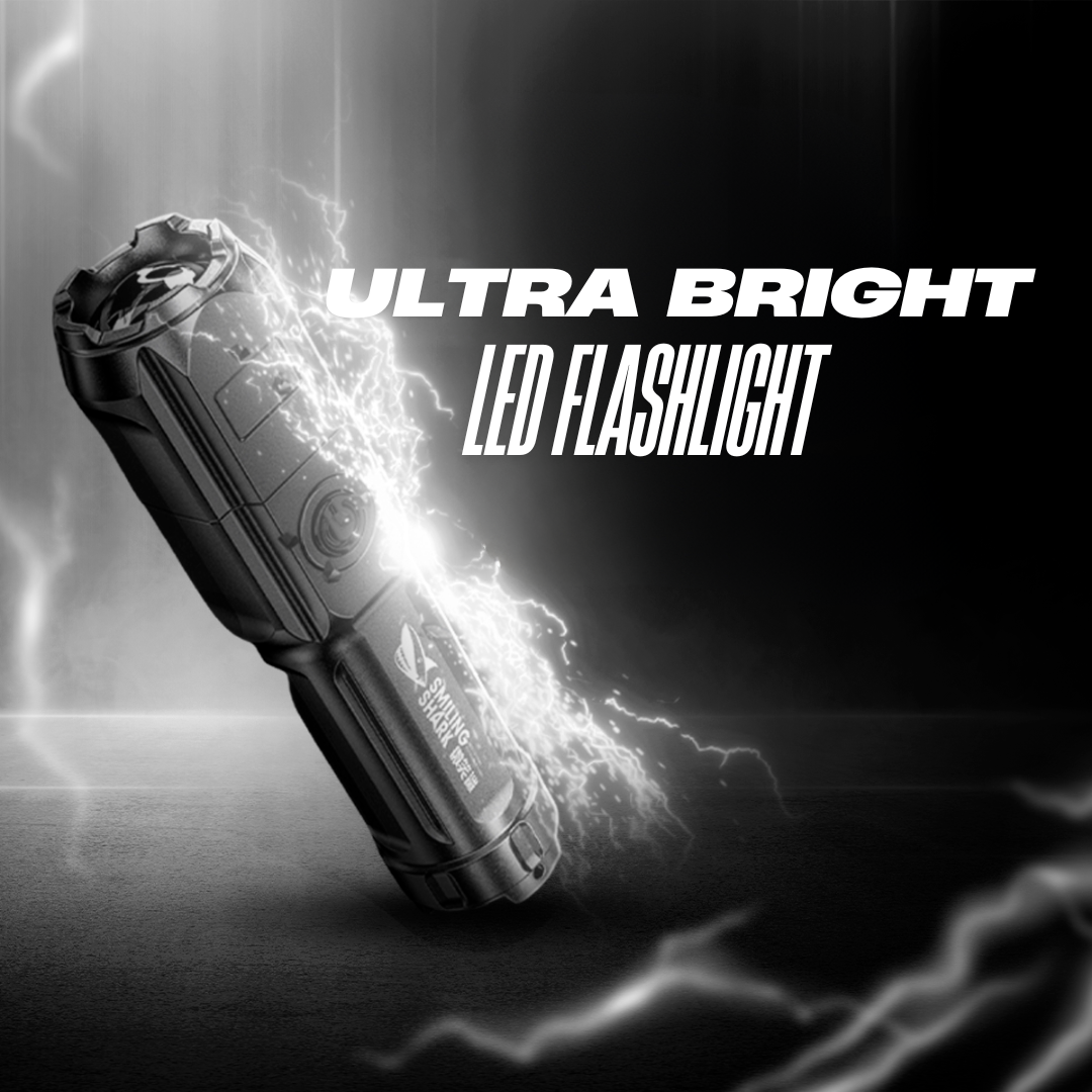 LED Ficklampa Uppladdningsbar Vattentät Utomhus Ficklampa