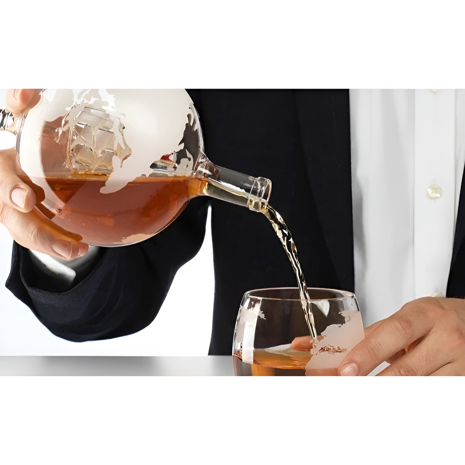 Kristall-Whiskykaraff med glas – Världskuladesign | Dekorativ för kontor &amp; hem
