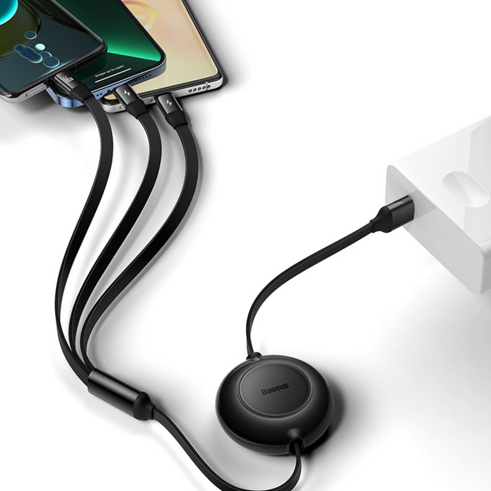 Praktiskt 3i1 laddkabel